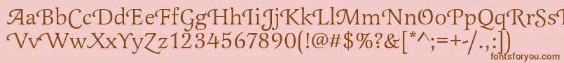 Latienneswat Font – Brown Fonts on Pink Background