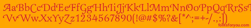 Latienneswat Font – Red Fonts on Orange Background