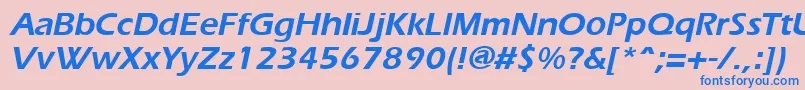 ErgoeBoldItalic Font – Blue Fonts on Pink Background