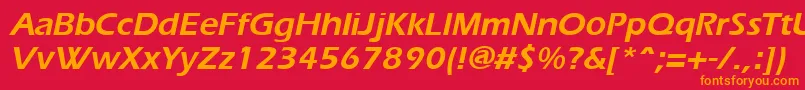 ErgoeBoldItalic Font – Orange Fonts on Red Background