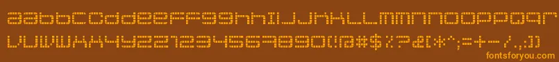 Jethoseloose-Schriftart – Orangefarbene Schriften auf braunem Hintergrund