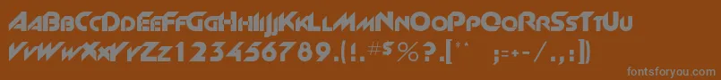 Rsnewgrrtt-Schriftart – Graue Schriften auf braunem Hintergrund