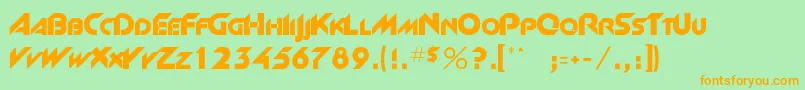 Rsnewgrrtt Font – Orange Fonts on Green Background