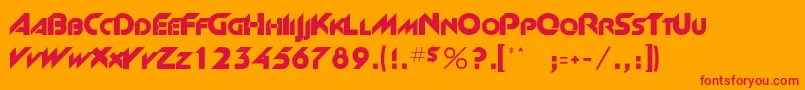 Rsnewgrrtt Font – Red Fonts on Orange Background