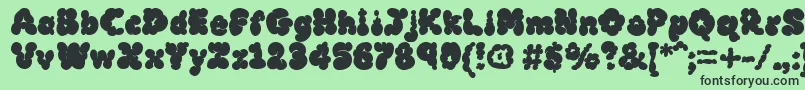 フォントMckloudBlack – 緑の背景に黒い文字