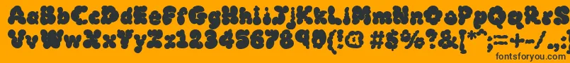 MckloudBlack Font – Black Fonts on Orange Background
