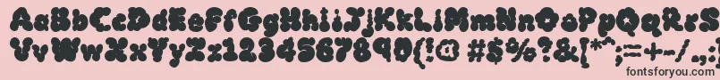 MckloudBlack-fontti – mustat fontit vaaleanpunaisella taustalla