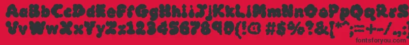 MckloudBlack Font – Black Fonts on Red Background