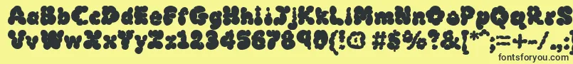MckloudBlack-fontti – mustat fontit keltaisella taustalla