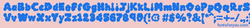 MckloudBlack Font – Blue Fonts on Pink Background