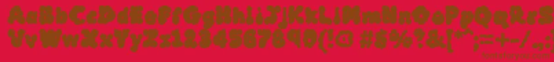 Czcionka MckloudBlack – brązowe czcionki na czerwonym tle