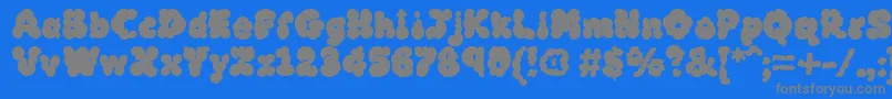 Czcionka MckloudBlack – szare czcionki na niebieskim tle