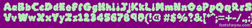 MckloudBlack-fontti – vihreät fontit violetilla taustalla