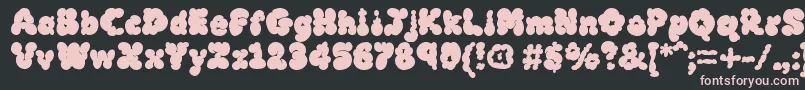 MckloudBlack-fontti – vaaleanpunaiset fontit mustalla taustalla