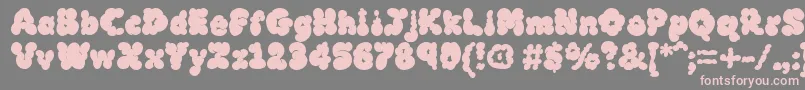 MckloudBlack-fontti – vaaleanpunaiset fontit harmaalla taustalla