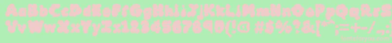 フォントMckloudBlack – 緑の背景にピンクのフォント