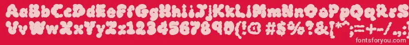 MckloudBlack-fontti – vaaleanpunaiset fontit punaisella taustalla
