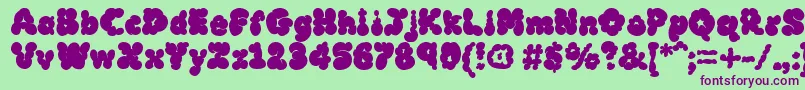 MckloudBlack Font – Purple Fonts on Green Background