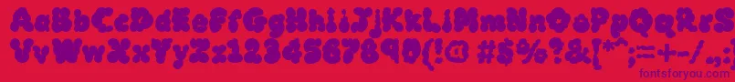 MckloudBlack Font – Purple Fonts on Red Background