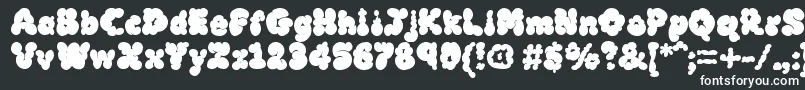 フォントMckloudBlack – 黒い背景に白い文字