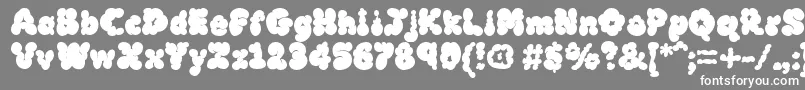 フォントMckloudBlack – 灰色の背景に白い文字