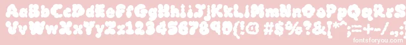 MckloudBlack Font – White Fonts on Pink Background