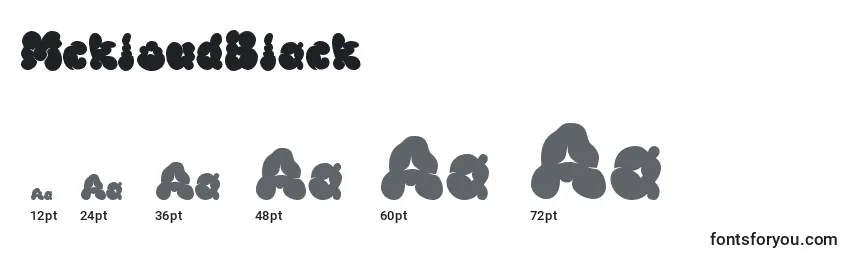 Размеры шрифта MckloudBlack