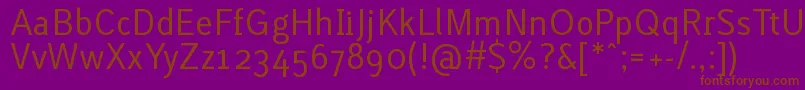 Lacurg Font – Brown Fonts on Purple Background