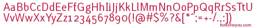 フォントLacurg – 白い背景に赤い文字
