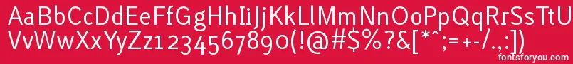 Lacurg Font – White Fonts on Red Background
