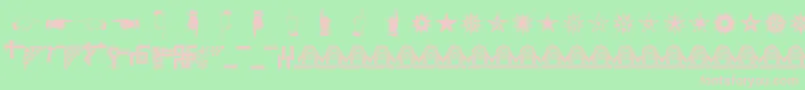 GothicextrasC Font – Pink Fonts on Green Background