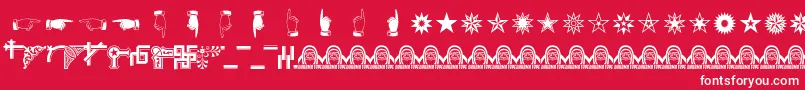 GothicextrasC Font – White Fonts on Red Background