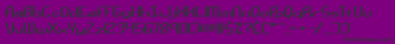 フォントKurvatureBrk – 紫の背景に黒い文字