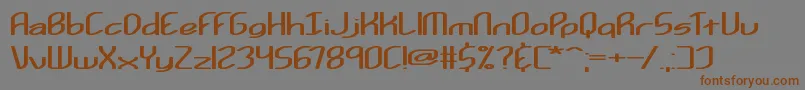 KurvatureBrk Font – Brown Fonts on Gray Background