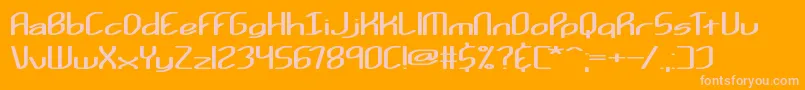 More about KurvatureBrk Font KurvatureBrk Font – Pink Fonts on Orange Background