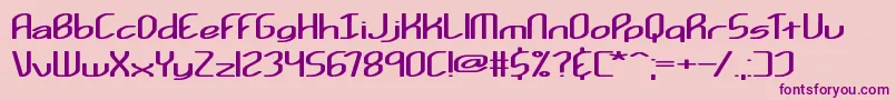 KurvatureBrk Font – Purple Fonts on Pink Background