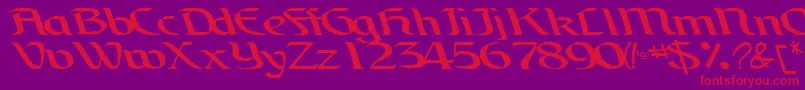 BrainRegularTtnorm Font – Red Fonts on Purple Background