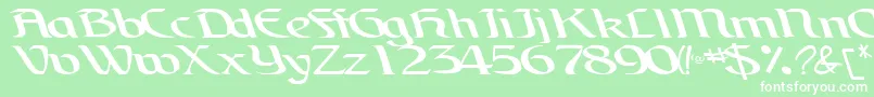 BrainRegularTtnorm Font – White Fonts on Green Background