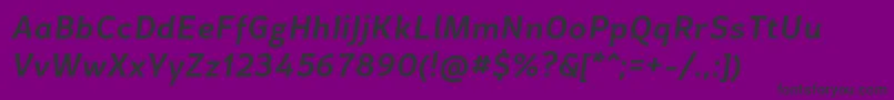 CertaSansMediumItalic Font – Black Fonts on Purple Background