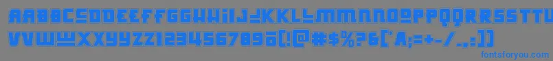 Шрифт Hongkonghustleacad – синие шрифты на сером фоне