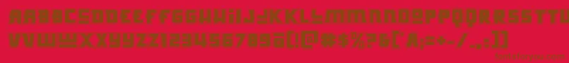 Hongkonghustleacad Font – Brown Fonts on Red Background