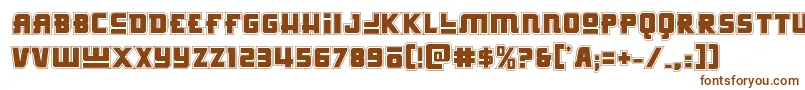 Hongkonghustleacad-fontti – ruskeat fontit valkoisella taustalla