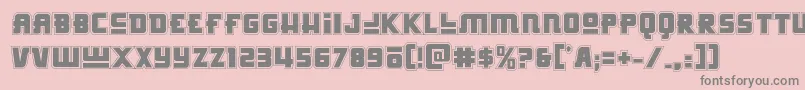 フォントHongkonghustleacad – ピンクの背景に灰色の文字