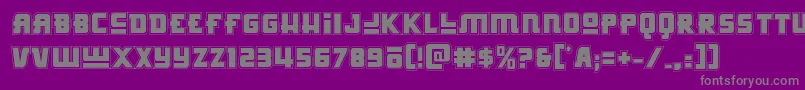 Шрифт Hongkonghustleacad – серые шрифты на фиолетовом фоне
