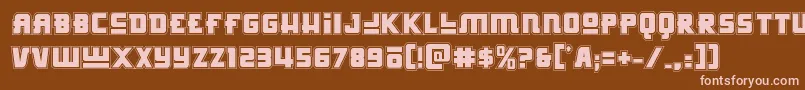 Шрифт Hongkonghustleacad – розовые шрифты на коричневом фоне