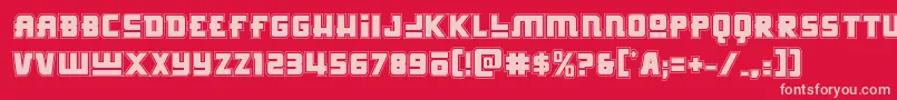 Hongkonghustleacad Font – Pink Fonts on Red Background