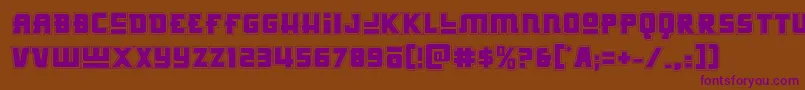 Hongkonghustleacad-fontti – violetit fontit ruskealla taustalla