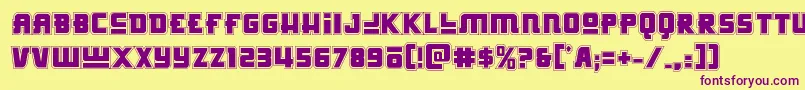 Hongkonghustleacad-fontti – violetit fontit keltaisella taustalla