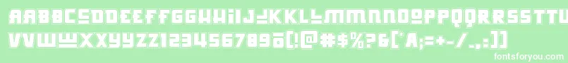 Hongkonghustleacad Font – White Fonts on Green Background