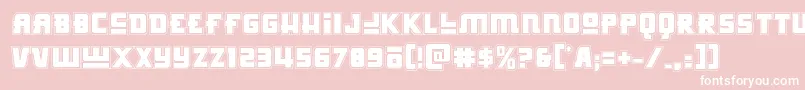 Шрифт Hongkonghustleacad – белые шрифты на розовом фоне
